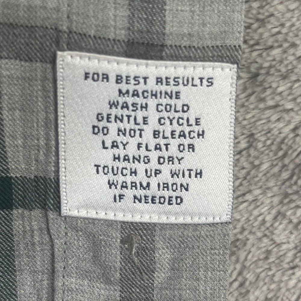 Peter Millar Shirt Mens Large Grey Green Plaid Winter Soft Twill L button up - Picture 9 of 12
